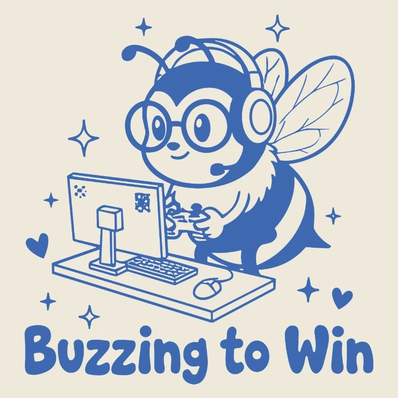 Gaming Biene am PC Buzzing to Win