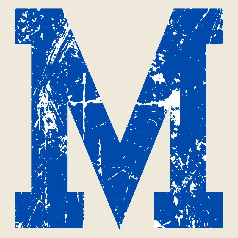 Buchstabe m Retro Sport