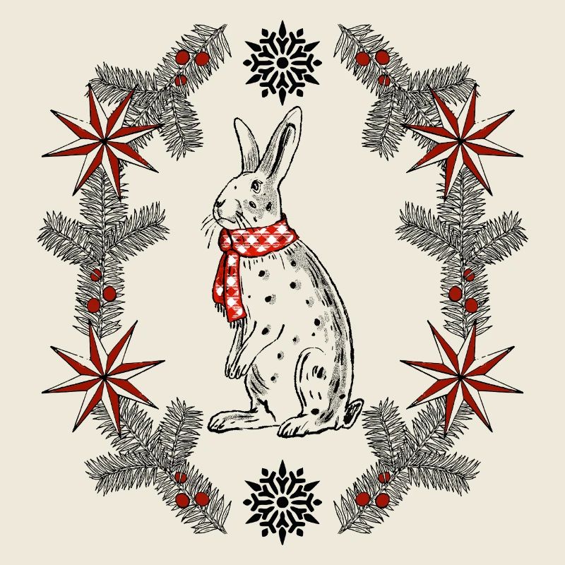  Winterhase im festlichen Rahmen