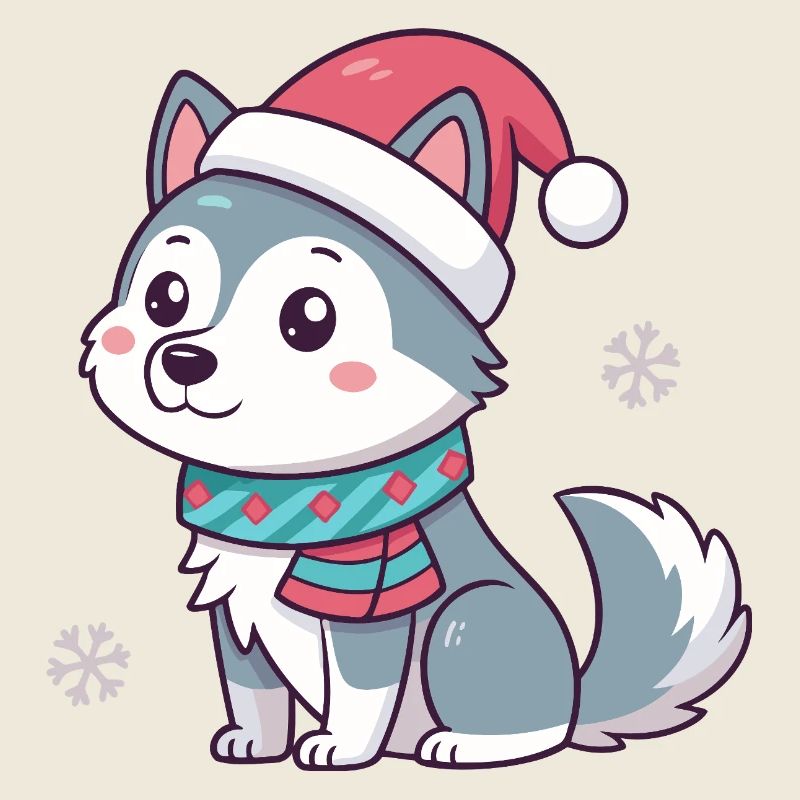 Nordischer Weihnachtswelpe