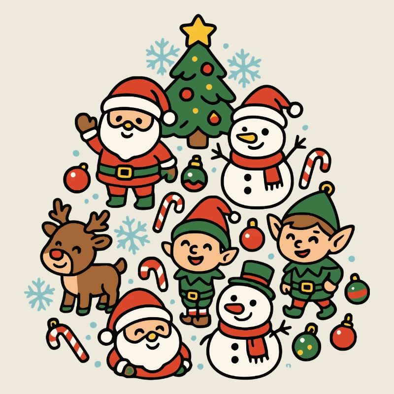 Monde de Noël avec la neige du Père Noël