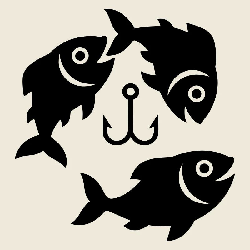 Vecteur de pêche du cercle de cercle d’hameçon