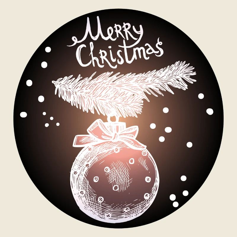 Bal de Noël avec branche de sapin