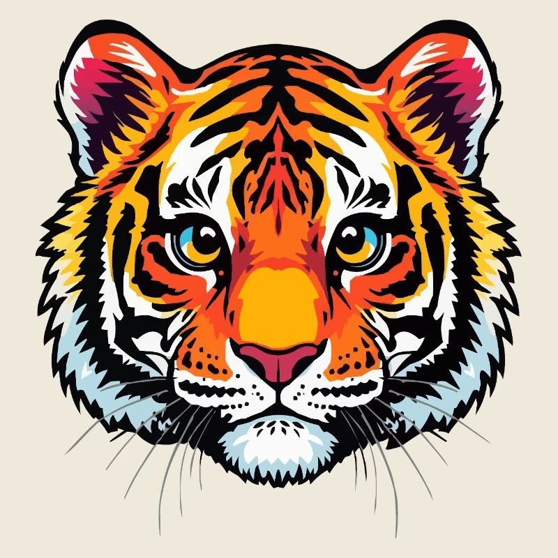 Cute tiger head