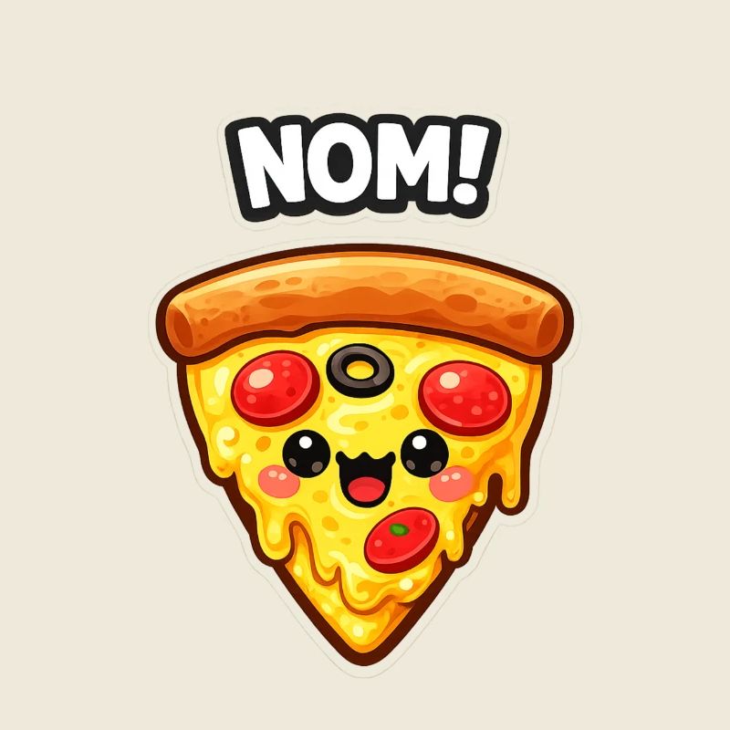 Conception de la part de pizza Kawaii
