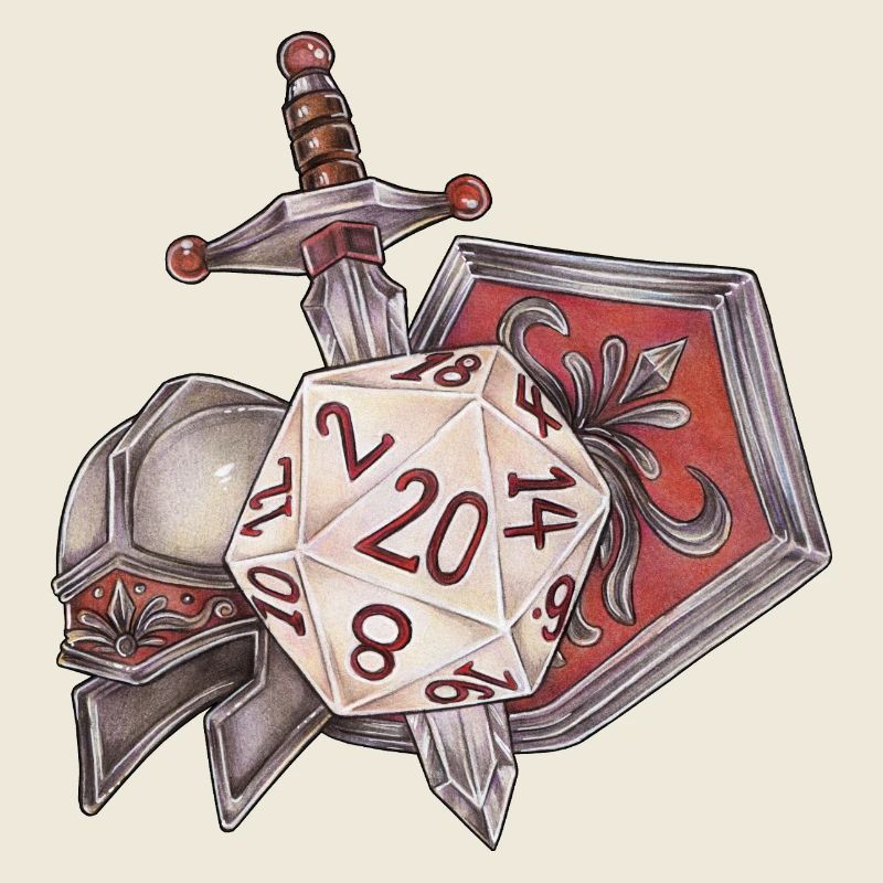 Rollenspiel Tabletop D20 Würfel Geschenk Kämpfer