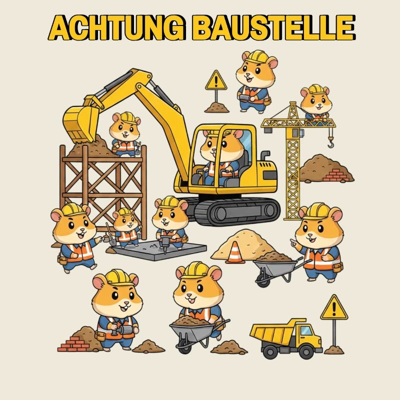 Chantier de construction de hamsters