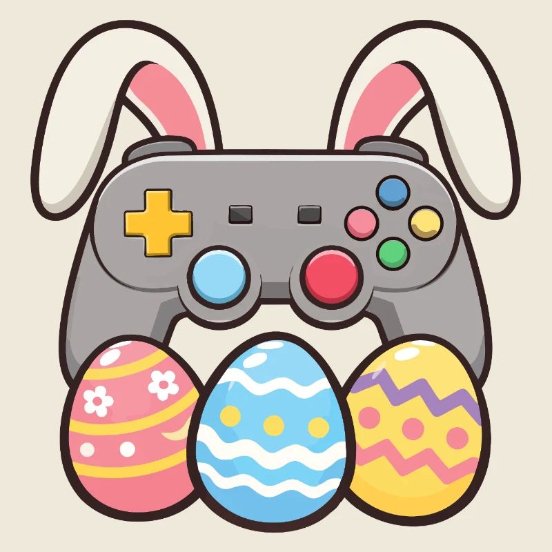 Bunny Gaming Controller Easter Gamer Spaß