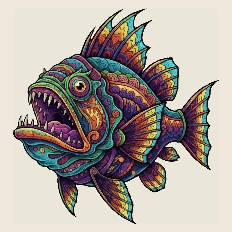 Rainbow Fish with Pattern