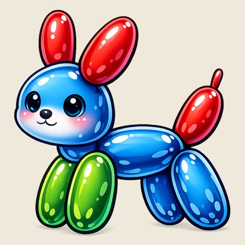 Petit chien ballon mignon - un chien mignon fait de ballons