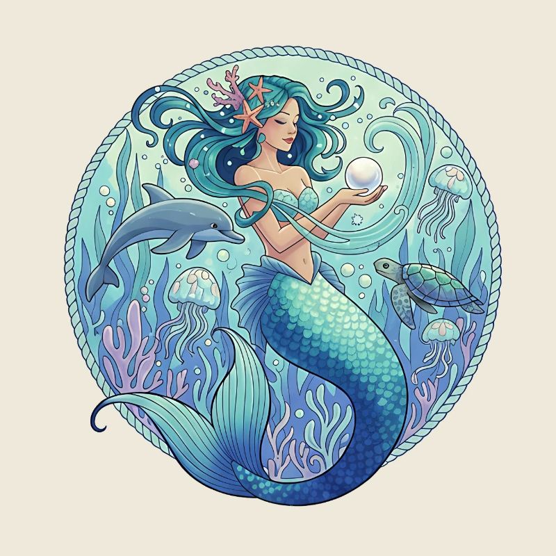Sirène sous-marine dans le gyroscope de mer