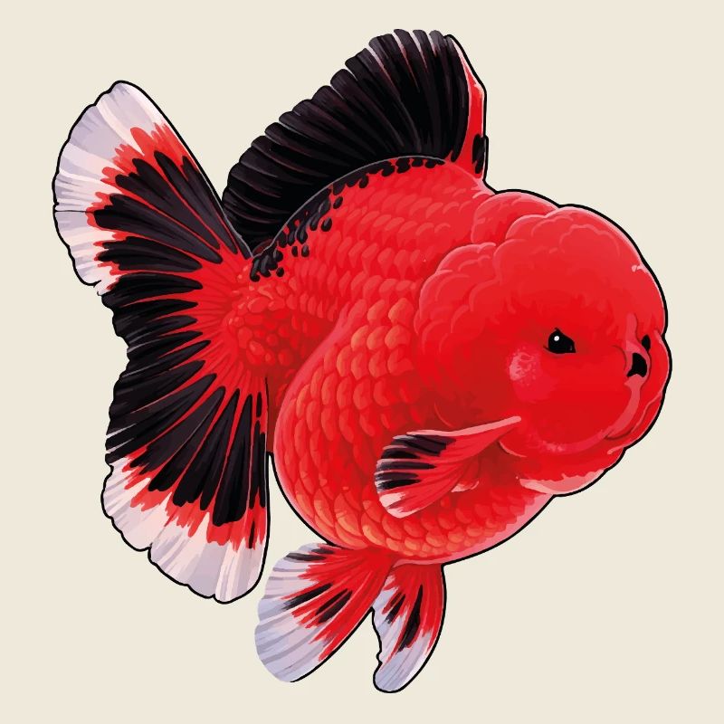 Black Orange Oranda High Quality Goldfish