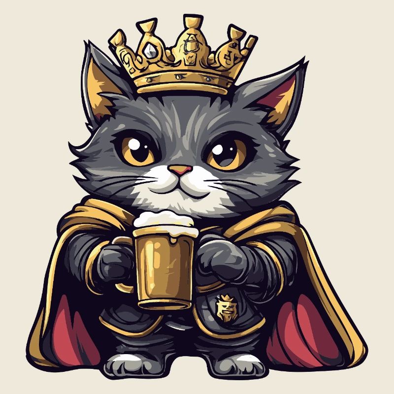 Katze Bier König