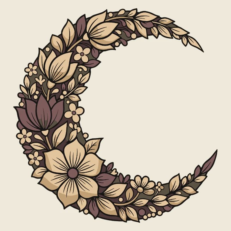 Couronne de Croissant de Fleurs