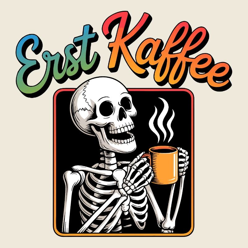 Erst Kaffee Skelett