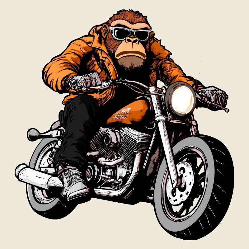 Motorrad Affe