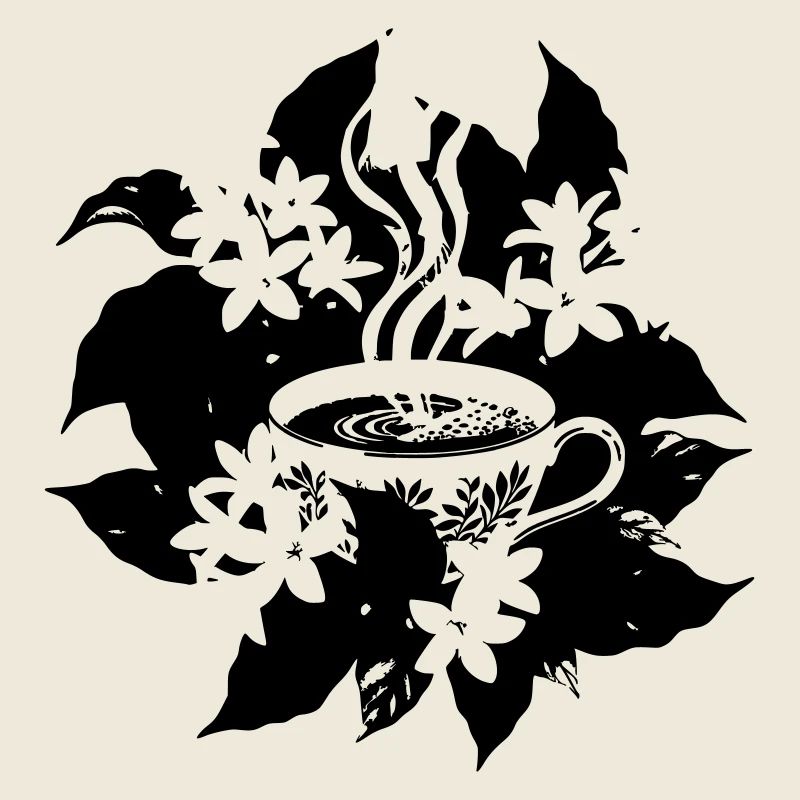 Élégante tasse de café Floral Botanical