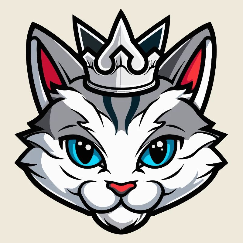 Katze Symbol Kopf Krone