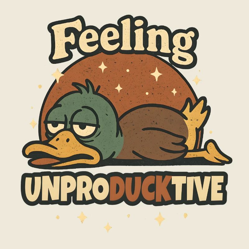 Feeling Unproductive Duck Wortspiel