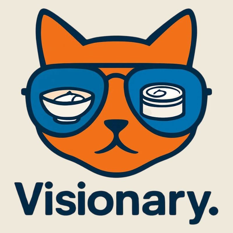 Visionäre Sushi-Katze mit Brille