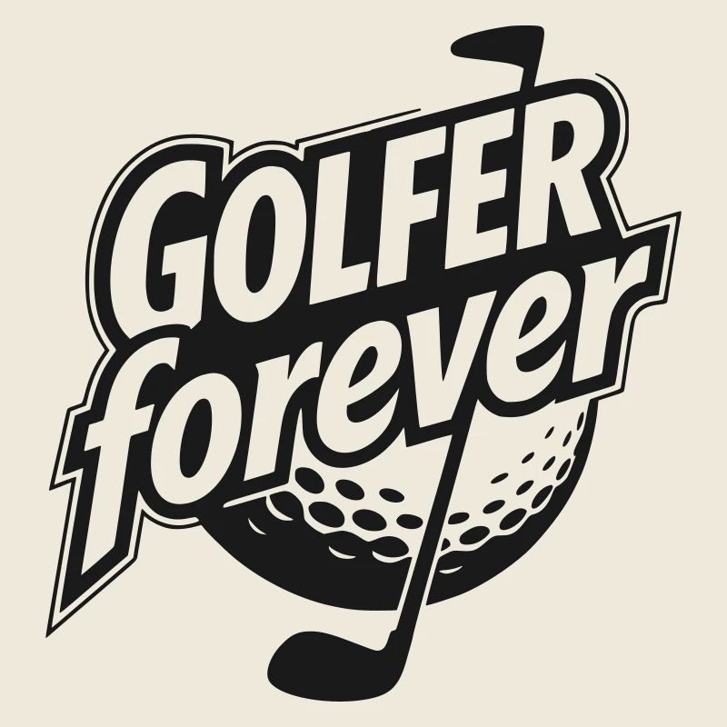 Faute de frappe de Golfer Forever avec la balle de golf