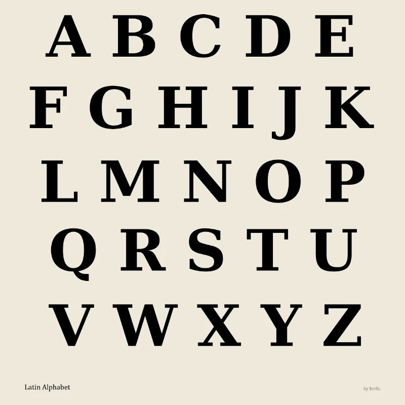 Lateinisches Alphabet (schwarz)