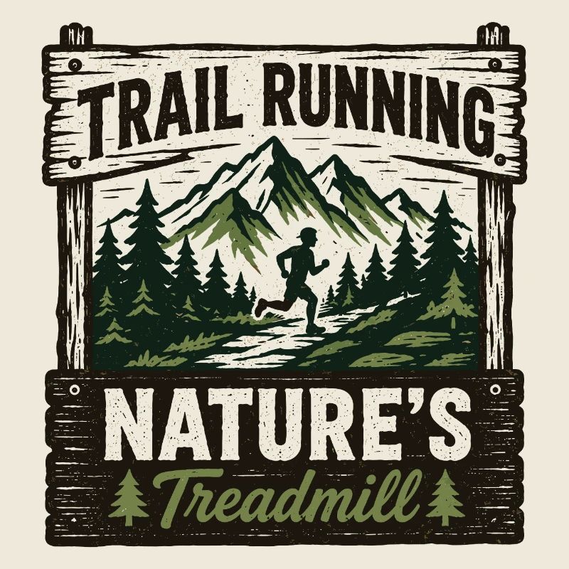 Panneau de la course sur sentier : Nature