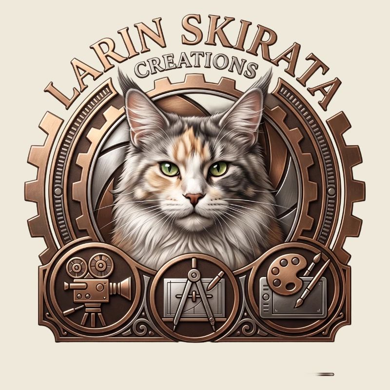 Portrait de chat steampunk avec engrenages