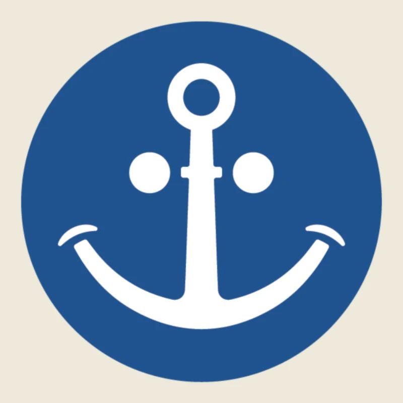 Fröhlicher Anker (dunkelblau)