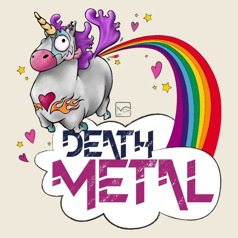 Einhorn Death Metal Regenbogen