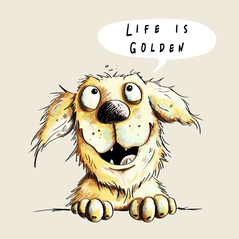 Life Is Golden Retriever - Hund Comic