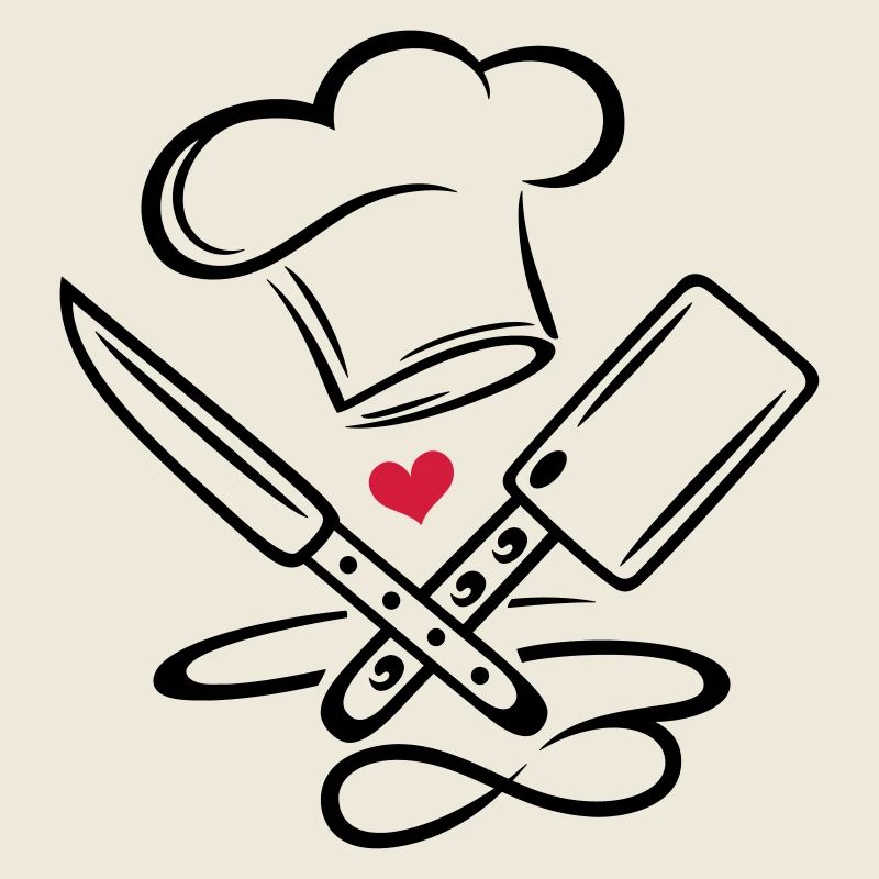 Cooking chef's hat chef cook knife infinity icon