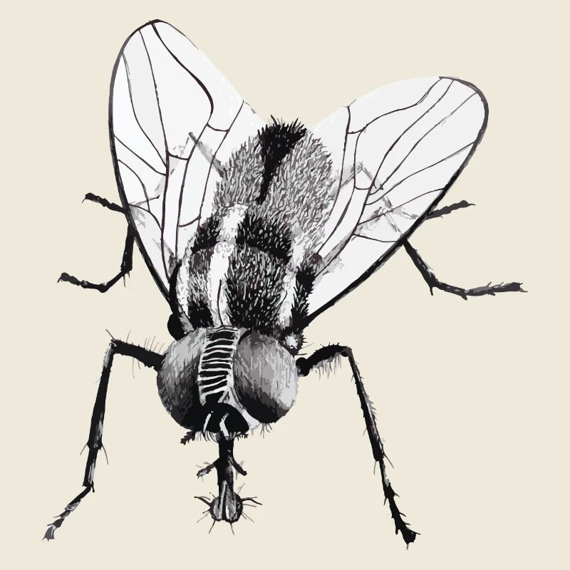 Schwarze Fliege