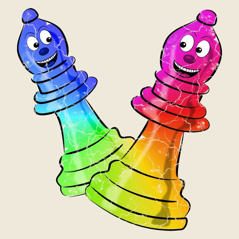 Pièces d’échecs aux couleurs néon