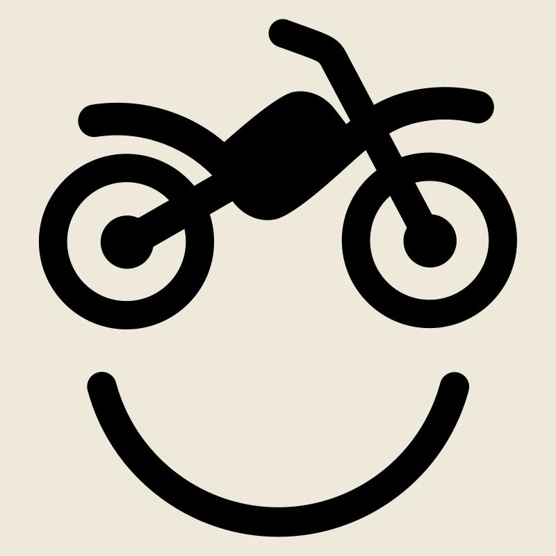 Happy off the road motocross smiley - motorcycle