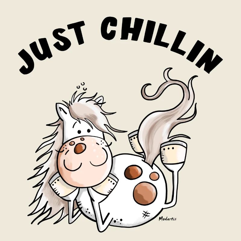 Chillendes Pferd - Comic - Pferde - Geschenk