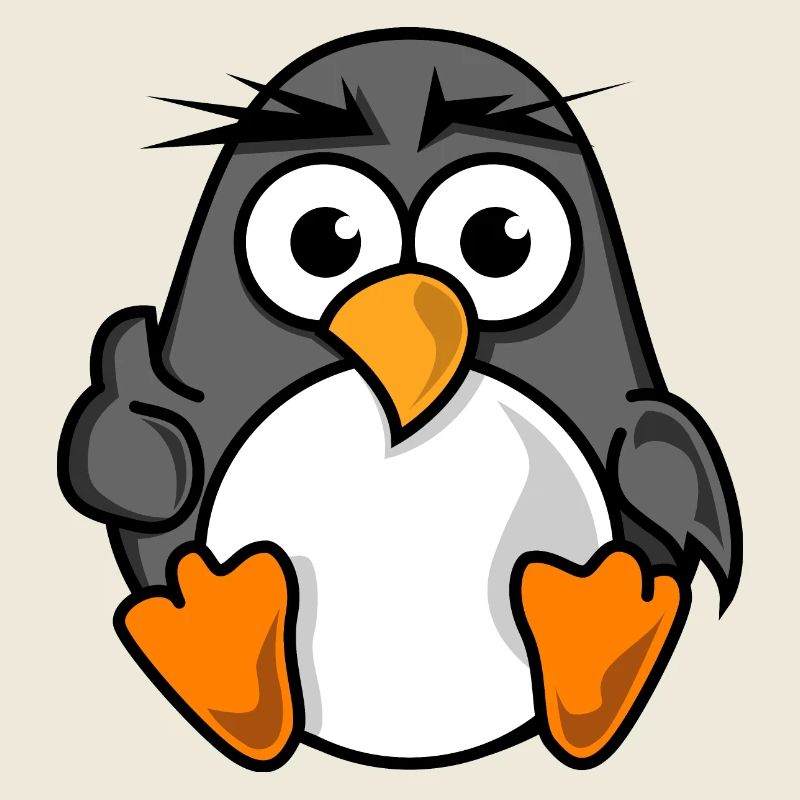 symbole de dessin animé comique pingouinicône d’animaux drôles