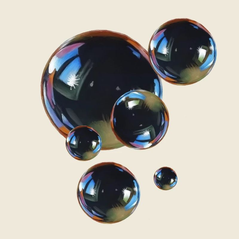 Art des bulles réfléchissantes