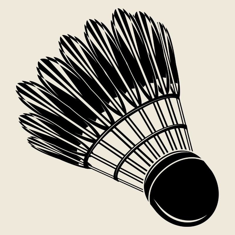 Badminton Federball Zeichnung