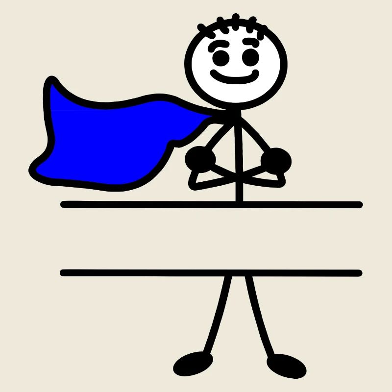 Héros avec cape et bras croisés