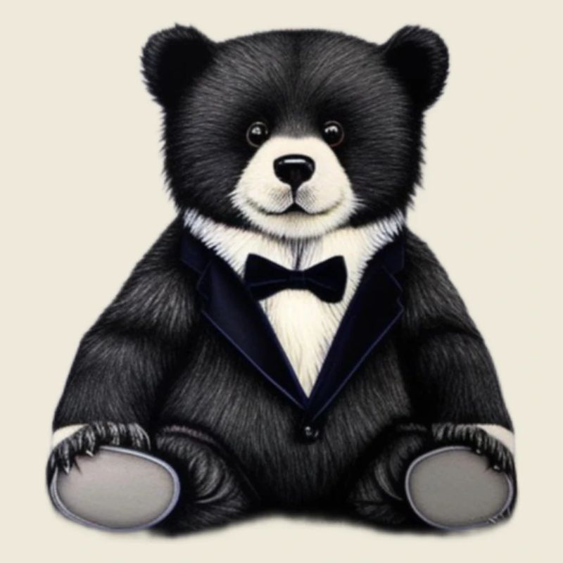 Eleganter Teddybär im Anzug