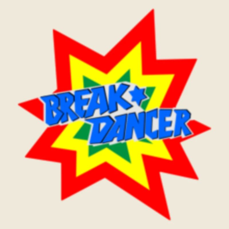Lively breakdancer motif design