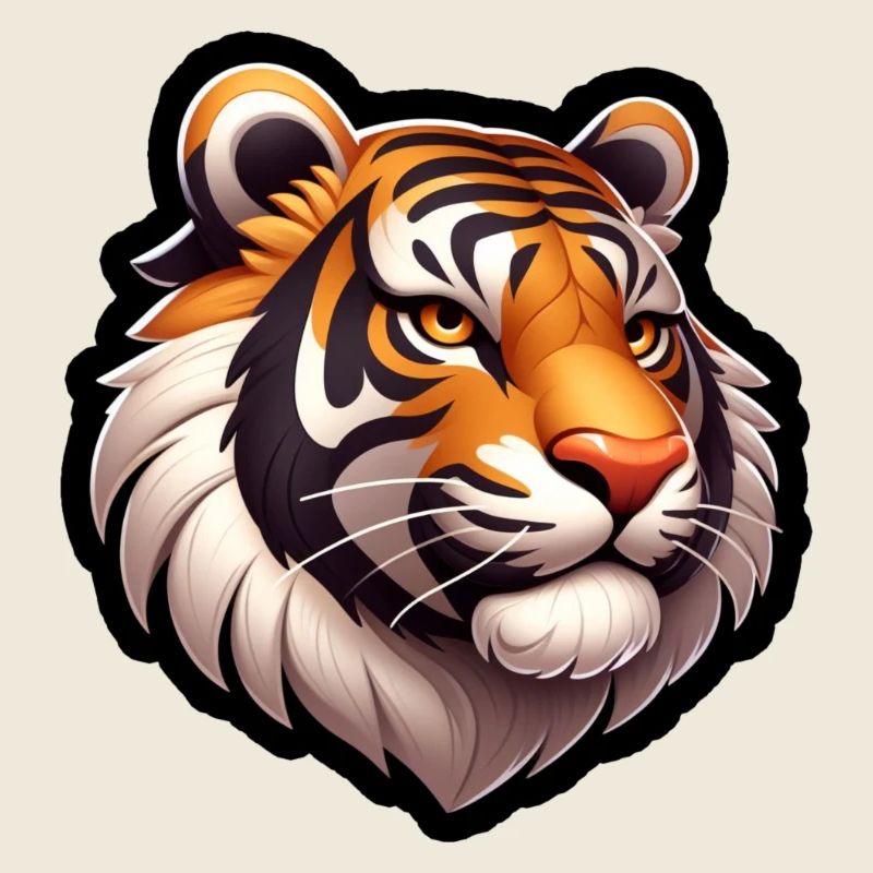 Tiger Kopf Comic