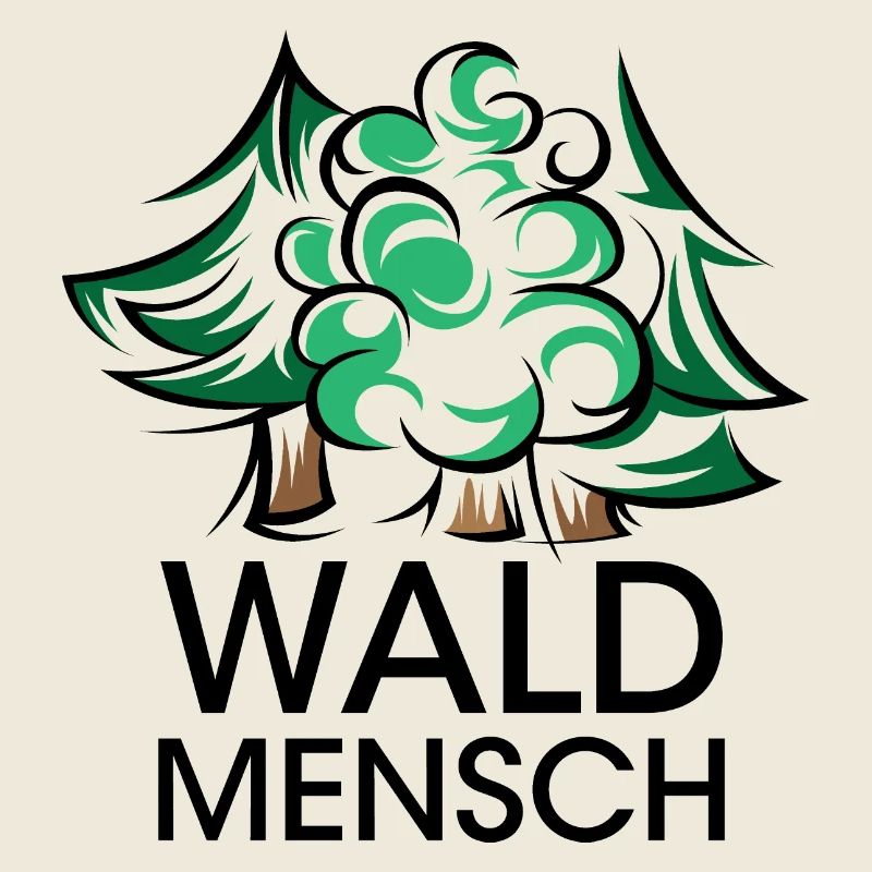 waldmensch bäume logo Wald Wälder Logo Symbol icon