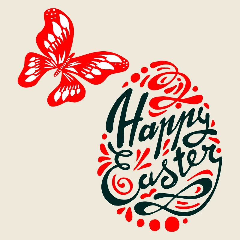 Easter Egg Butterfly Easter