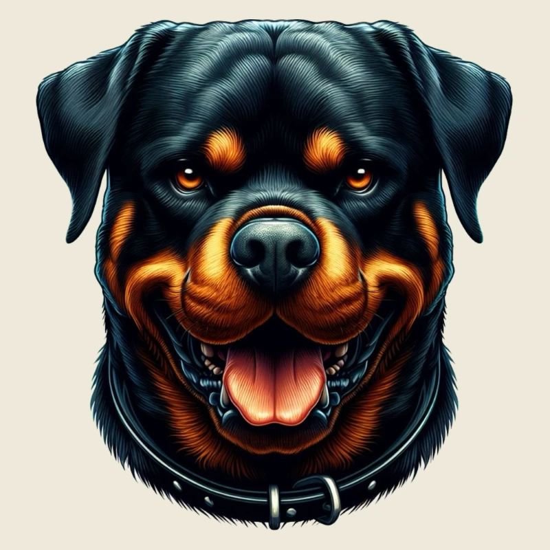 Ein friedlicher Rottweiler