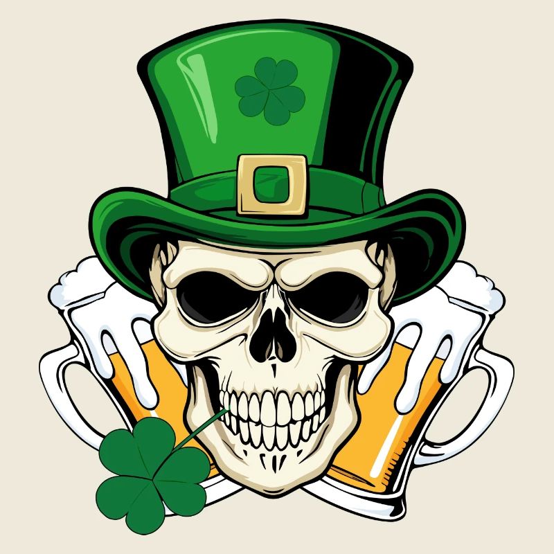 Crâne San Patrick Day