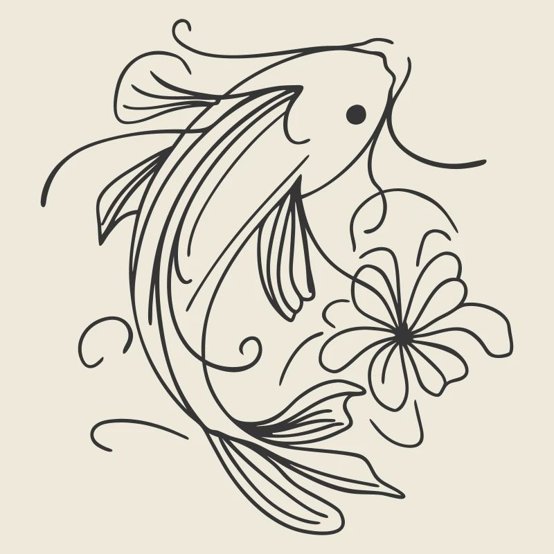 Poisson Splash Art Épurée