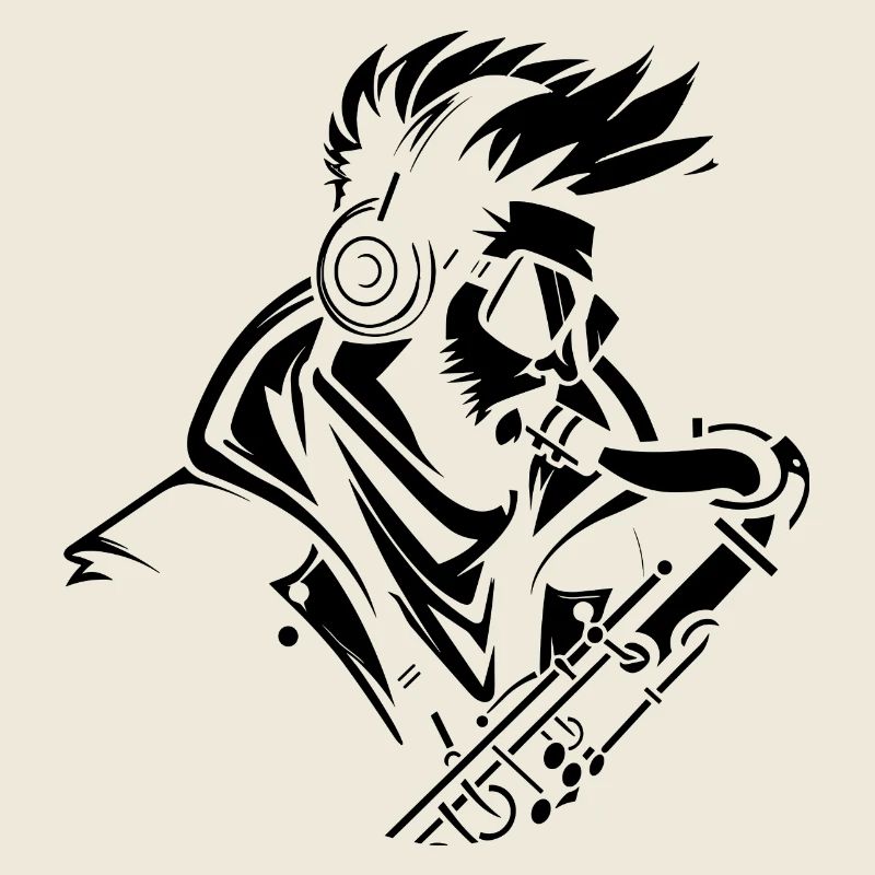 Saxophonist Drawing