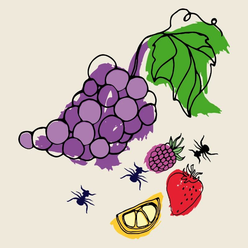 Fruits avec des insectes